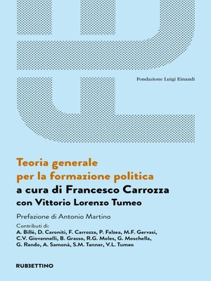 cover image of Teoria generale per la formazione politica